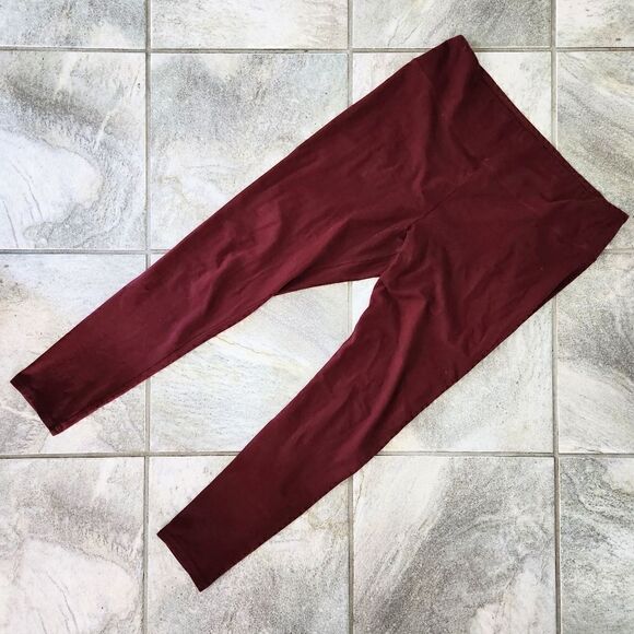Wild Fable Burgundy Stretchy Opaque Leggings Size XL - Picture 1 of 3